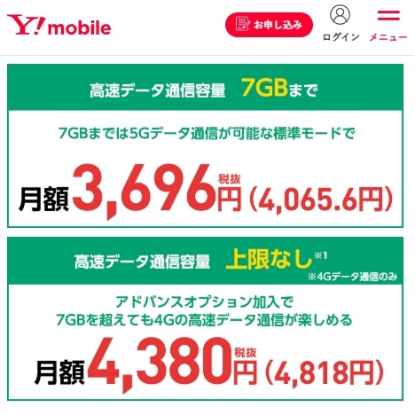 ワイモバイル